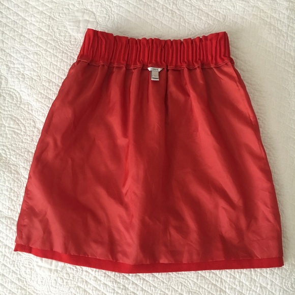 J.Crew Sidewalk Skirt Mini Wool Blend w/ Pockets Red Women's Size 00 - Picture 8 of 10